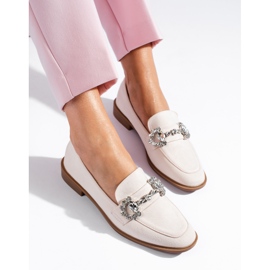 Mocasín de ante beige con hebilla Shelovet 1