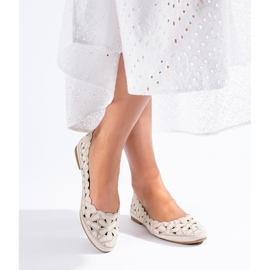 Bailarinas de mujer Shelovet caladas beige 3
