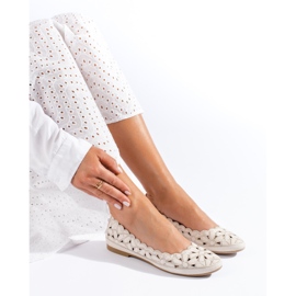 Bailarinas de mujer Shelovet caladas beige 1