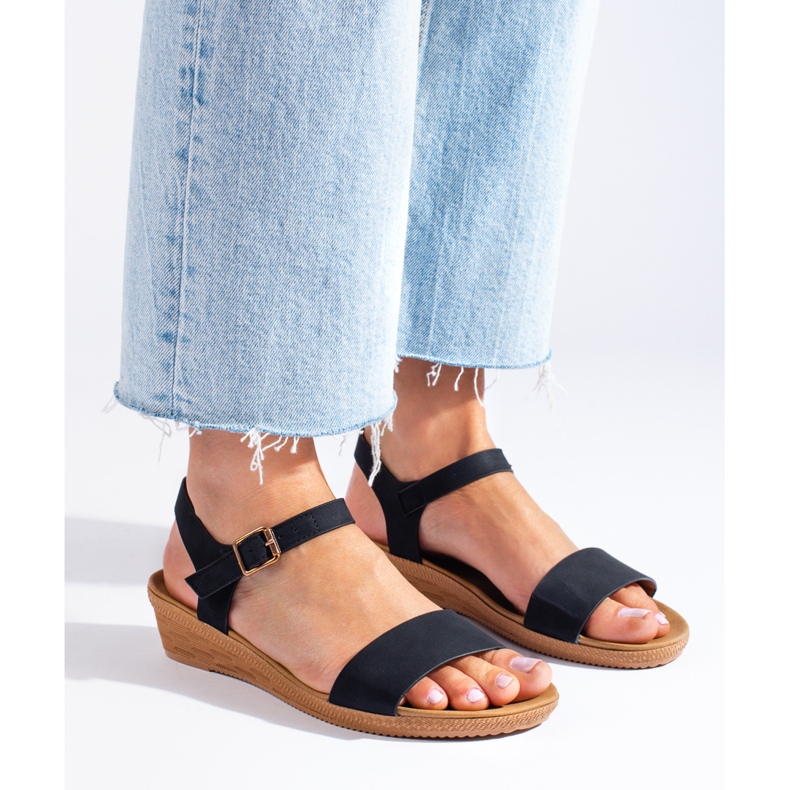 Sandalias plataforma mujer Shelovet negro 1