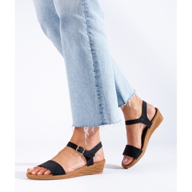 Sandalias plataforma mujer Shelovet negro 2
