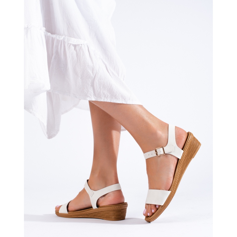 Sandalias mujer plataforma blancas Shelovet blanco 1