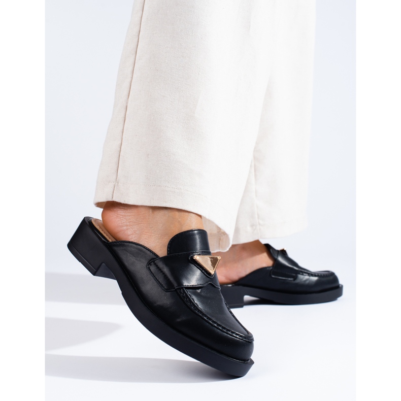 Mules Shelovet de mujer negros 1