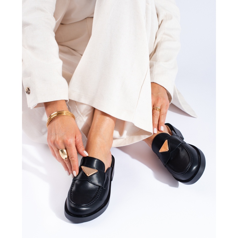 Mules Shelovet de mujer negros 2