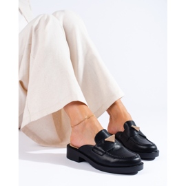 Mules Shelovet de mujer negros 3
