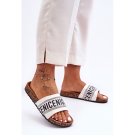 Zapatillas Casa De Corcho Con Circonitas Blanco Be Nice 6