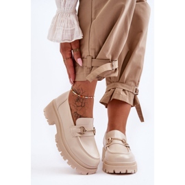 PS1 Mocasines Clásicos Mujer Plataforma Beige Miracle 7