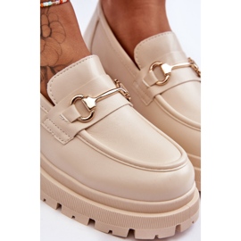 PS1 Mocasines Clásicos Mujer Plataforma Beige Miracle 4