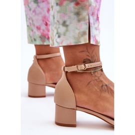Sandalias De Tacón Piel Liso Beige ¡Inspírame! 2