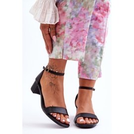 Sandalias Tacón Piel Liso Negro ¡Inspírame! 1 Sandalias Tacón Piel Liso Negro ¡Inspírame! 1