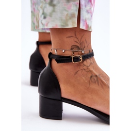 Sandalias Tacón Piel Liso Negro ¡Inspírame! 5