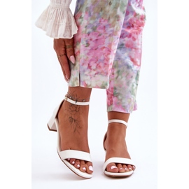 Sandalias Tacón Piel Liso Blanco ¡Inspírame! 5