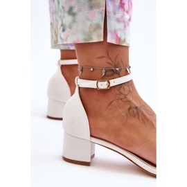 Sandalias Tacón Piel Liso Blanco ¡Inspírame! 3