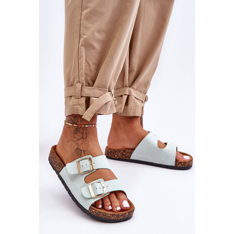 Sandalias De Mujer Sin Cordones Cortina Mint verde 1