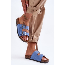 PM1 Sandalias sin cordones Cortina azul para mujer 1 PM1 Sandalias sin cordones Cortina azul para mujer 1