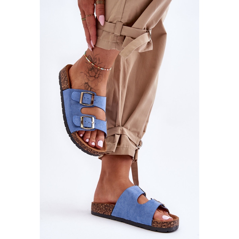 PM1 Sandalias sin cordones Cortina azul para mujer 1 PM1 Sandalias sin cordones Cortina azul para mujer 1