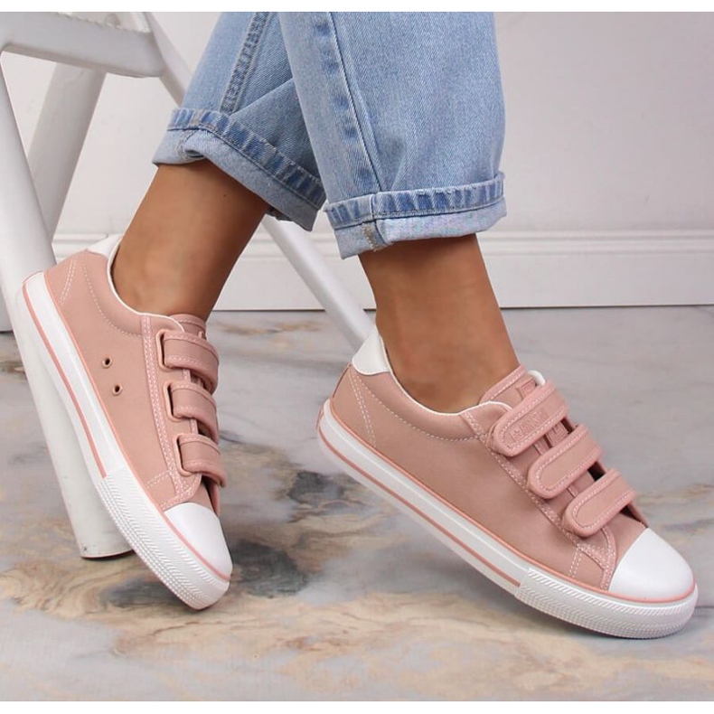 Deportivas con velcros Big Star W INT1842A rosa rosado 2