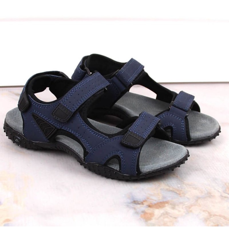 American Club W AM929B Sandalias deportivas azul marino con velcro 2