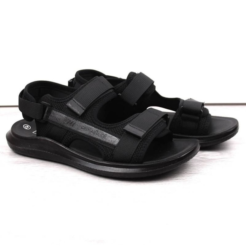 Sandalias deportivas velcro News M 23MN02-5801 negro 1