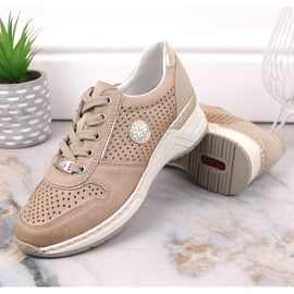 Deportivas cuña Rieker N4346-60 beige 5