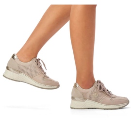 Deportivas cuña Rieker N4346-60 beige 7