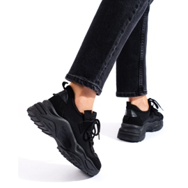 Zapatillas negras de mujer en la plataforma Shelovet. negro 3