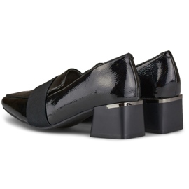 La.Fi Salones de charol con tacones bajos negro 8