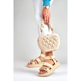 La.Fi Sandalias beige con cadena 2