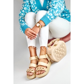 La.Fi Sandalias beige con cadena 4