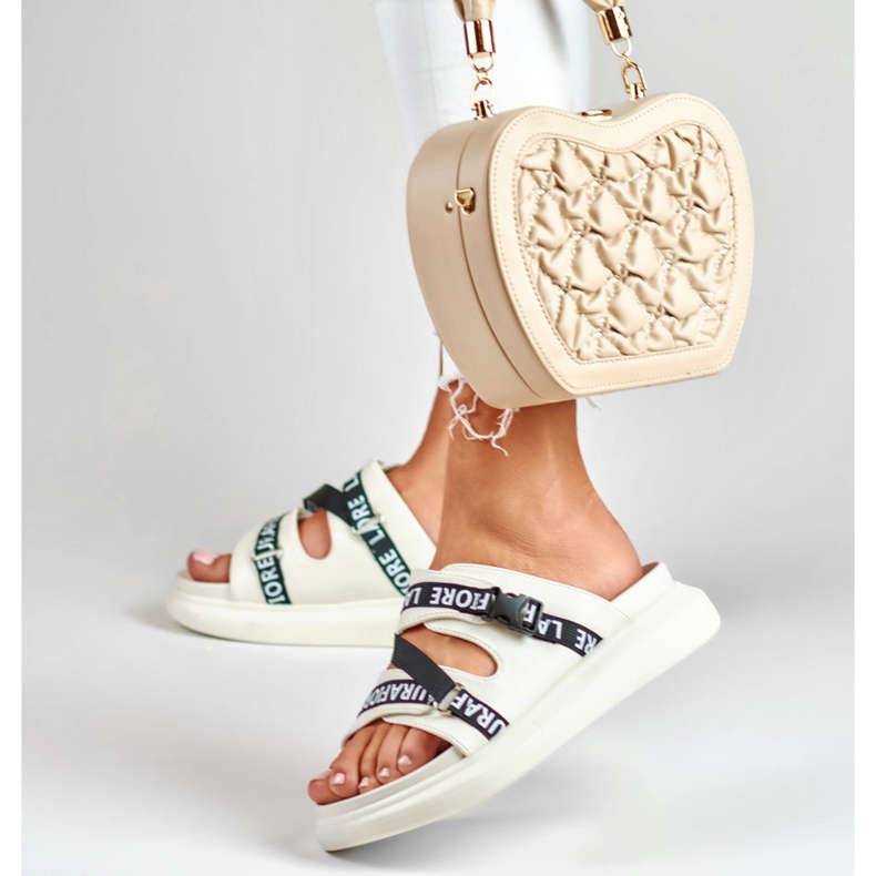 Elegantes zapatillas blancas de La.Fi blanco 1