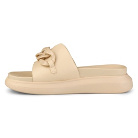 La.Fi Chanclas beige con cadena 5