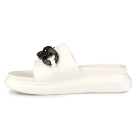 La.Fi Chanclas blancas con cadena negra blanco 6