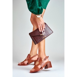 La.Fi Sandalias stiletto piel marrón 2