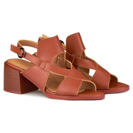La.Fi Sandalias stiletto piel marrón 5