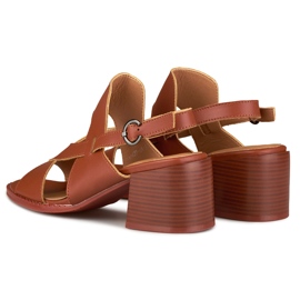 La.Fi Sandalias stiletto piel marrón 6