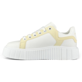 Deportivas blancas de mujer con suela gruesa. blanco 6