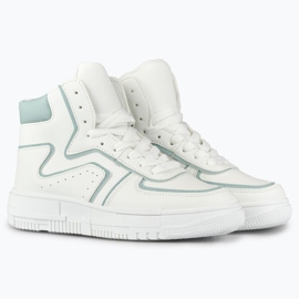 Deportivas blancas arriba del tobillo blanco 1