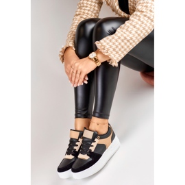 Zapatos deportivos negros de moda para mujer. 4