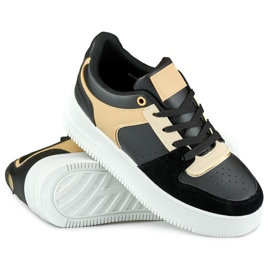 Zapatos deportivos negros de moda para mujer. 1