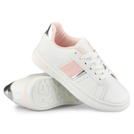 Zapatos deportivos de mujer brillantes. blanco 6