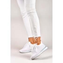 Deportivas cuña blancas blanco 4