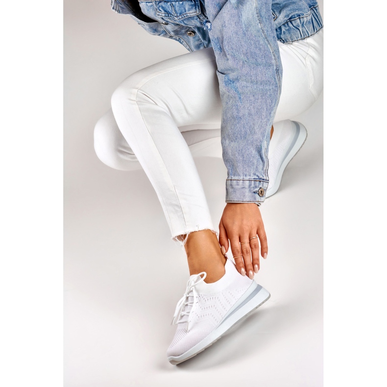 Deportivas cuña blancas blanco 1