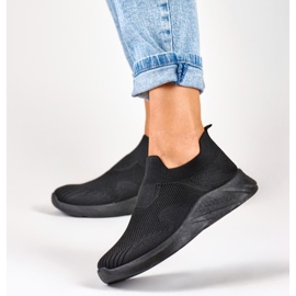 Zapatillas deportivas negras sin cordones negro 6