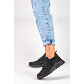 Zapatillas deportivas negras sin cordones negro 5