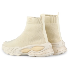 Slip-on mujer beige alto 1