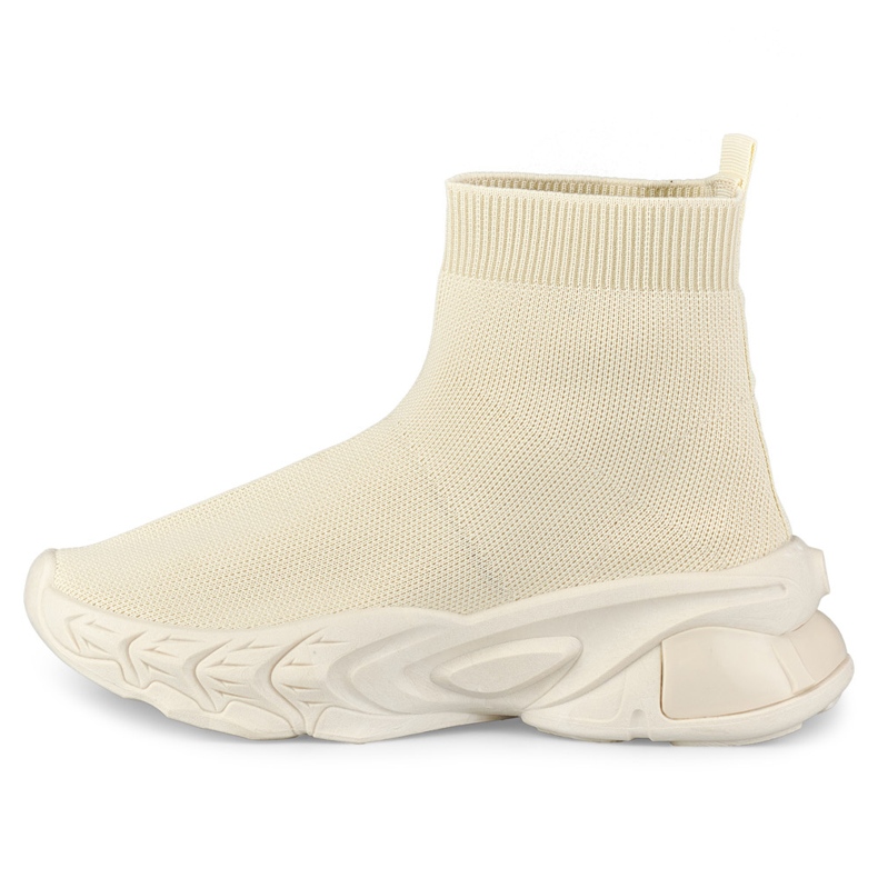 Slip-on mujer beige alto 2