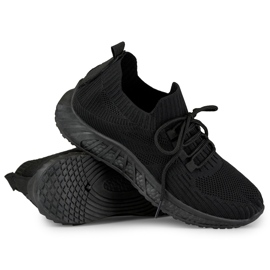 Deportivas negras sin cordones para mujer negro 1