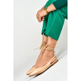 Bailarinas atadas beige 4