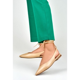 Bailarinas atadas beige 5