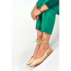 Bailarinas atadas beige 6